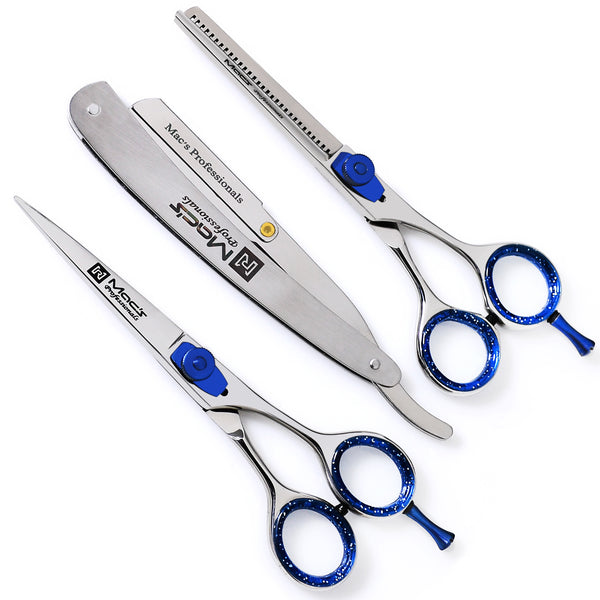 Professional Barber Shears & Straight Blade Set – Perfect Locks Pro