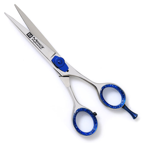 G4 J2 Japanese Steel Barber Hair Cutting Scissors Shears Tempered Stainless  Razor Sharp Mustache Haircut Hairdresser (5.5 inch, Blue)